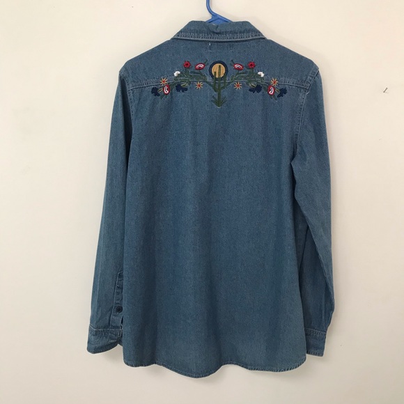 Liquor n Poker Other - Liquor n Poker Denim Shirt w/Embroidery size M